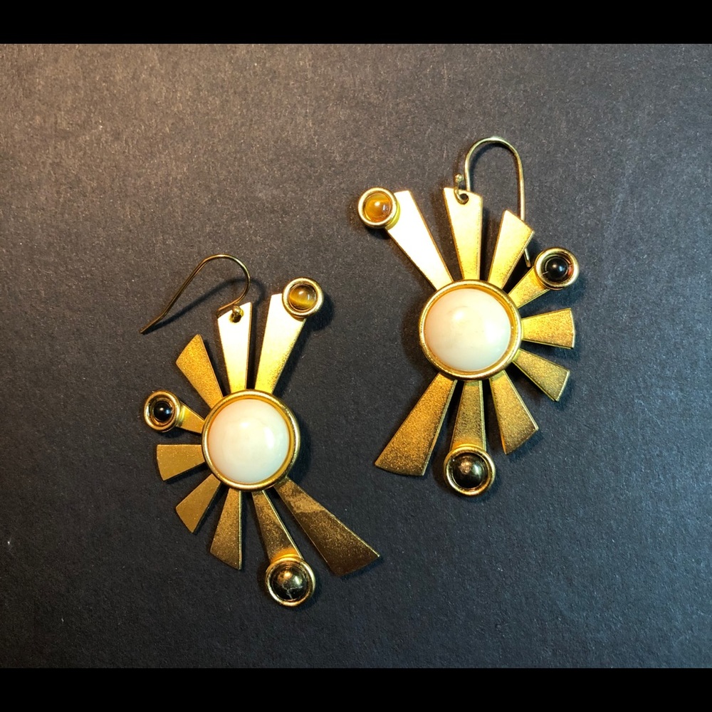 Vintage Gold Plated Handmade Designer Earrings
